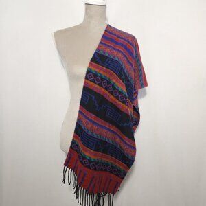 Pierre Cardin Fine Muffler Cashmere Finish Acrylic Multi-ColoAztec Pattern Scarf